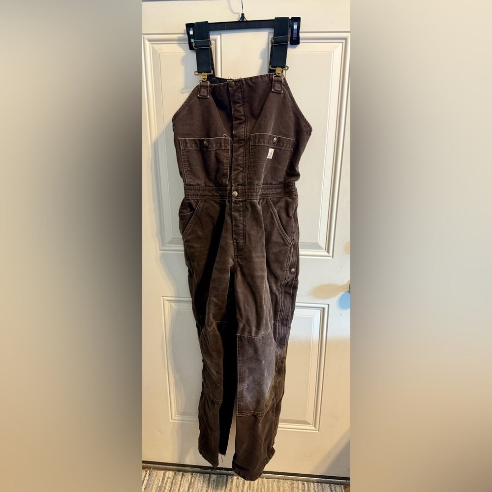 WOMEN'S RELAXED FIT WASHED DUCK INSULATED BIB OVERALL